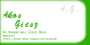 akos giesz business card